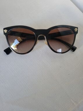 Versace Authentic Black Frame Sunglasses with Brown Lenses MOD#2198